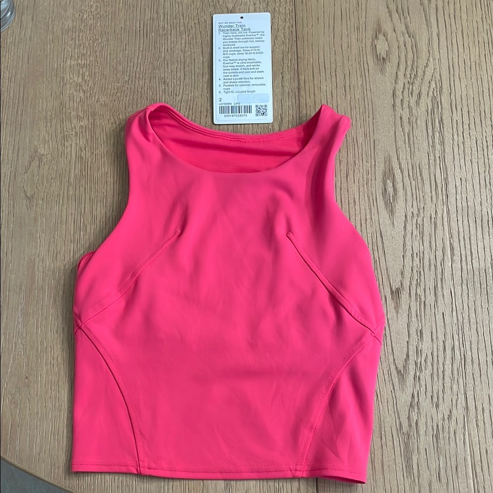 Lululemon Wunder Train Racerback Tank LIPGLOSS in size 2